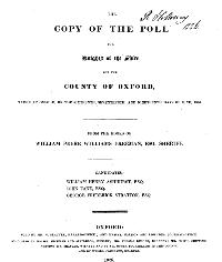 Copy of the Poll for Knights of the Shire for the County of Oxford 1826 - Frontispiece